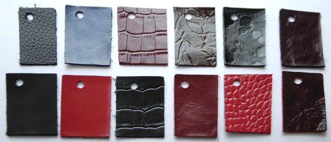 Photo of various types of leather